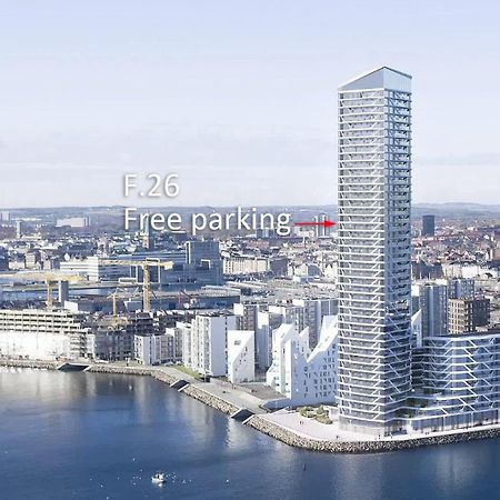 26-Etage Lejlighed Med Utrolig Havudsigt Aarhus Exterior foto